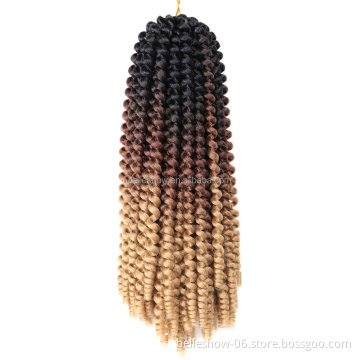 Hot sell wholesale crochet braid fiber curly spring curl hair crochet braid 12 inch spring twist hair